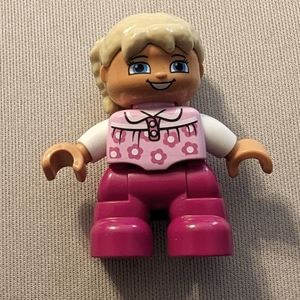 LEGO Duplo Blonde Girl Pink Outfit Figure Piece